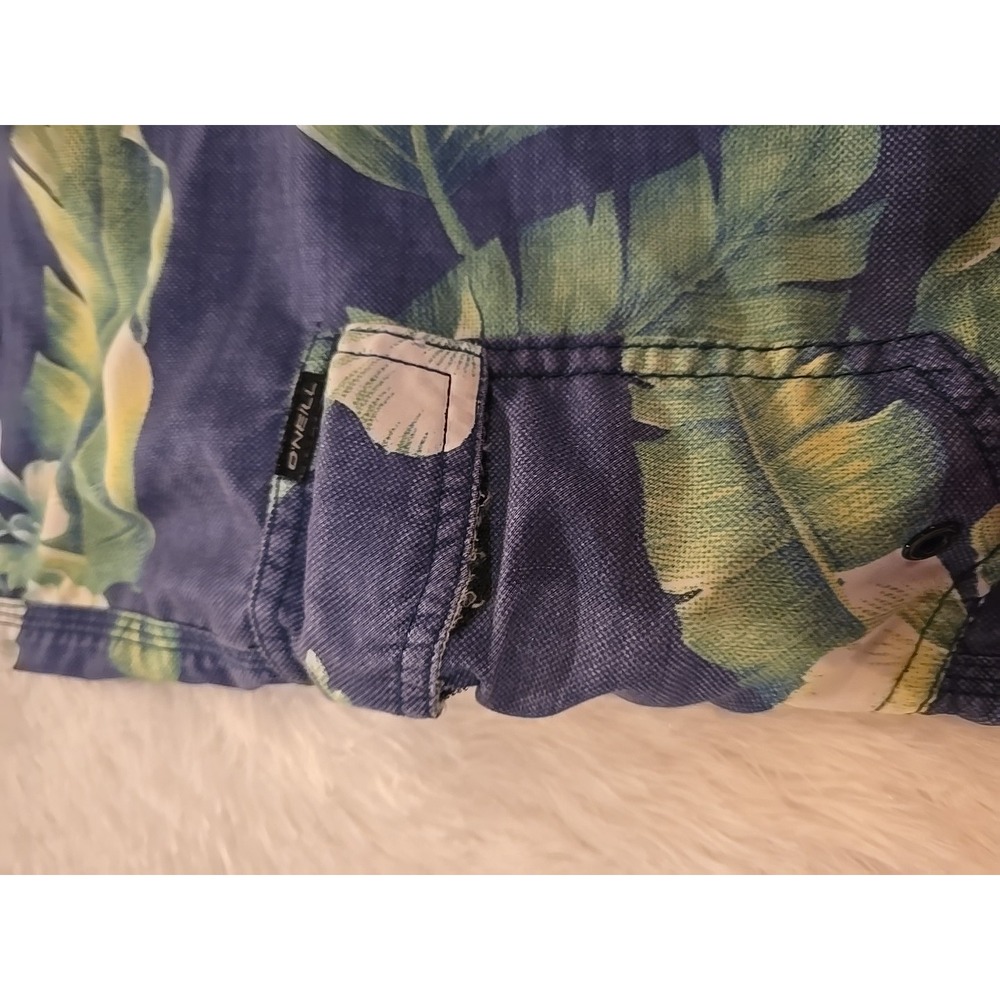 O'Neill Board Shorts Swimsuit Blue Green Floral Mens Sz 36 x 10" Board Shorts - Picture 4 of 12